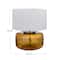 Hello Honey® 16" Amber Glass Table Lamp with White Cotton Shade